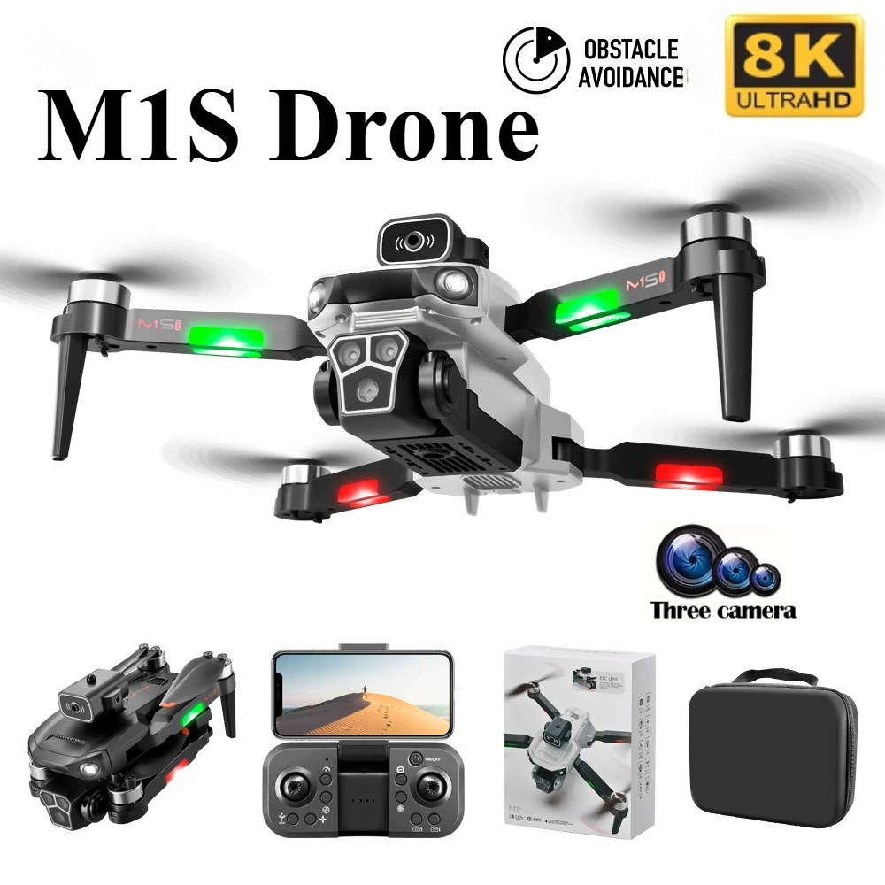 Drone Top Rc - M1S Drone 8K Professional Triple Camera
