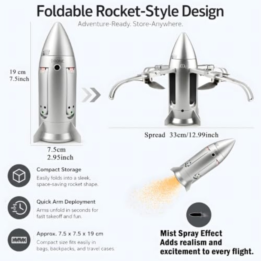 Outdoor RC rocket drone for ki - đánh giá và giá Drone Rc Foldable