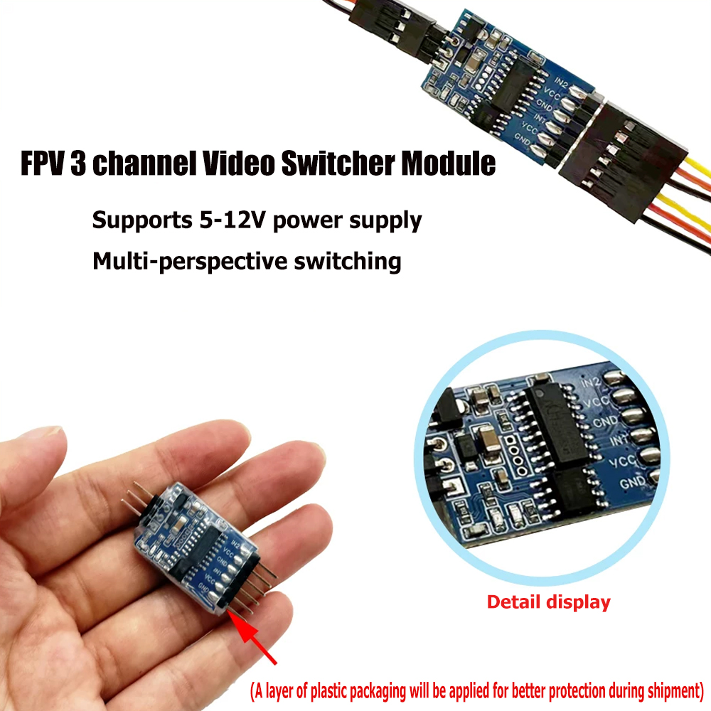 5.8G 3 Channel Video Switcher  - đánh giá và giá Drone Rc