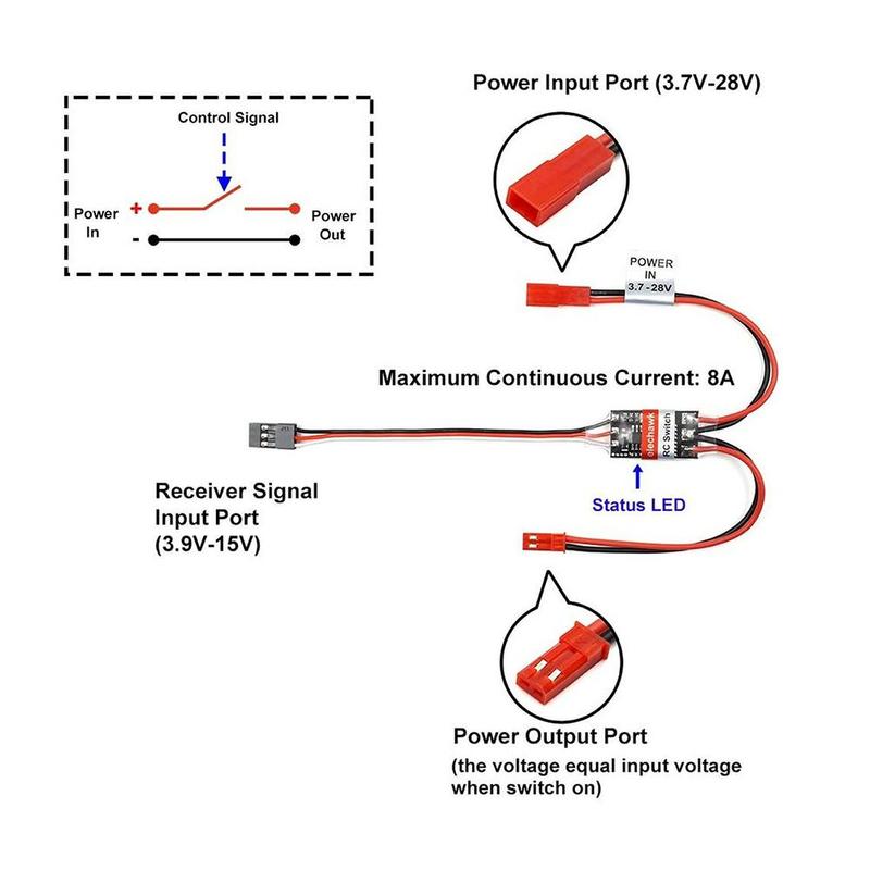2-20A High Current Remote Cont - đánh giá và giá Drone Switch Rc