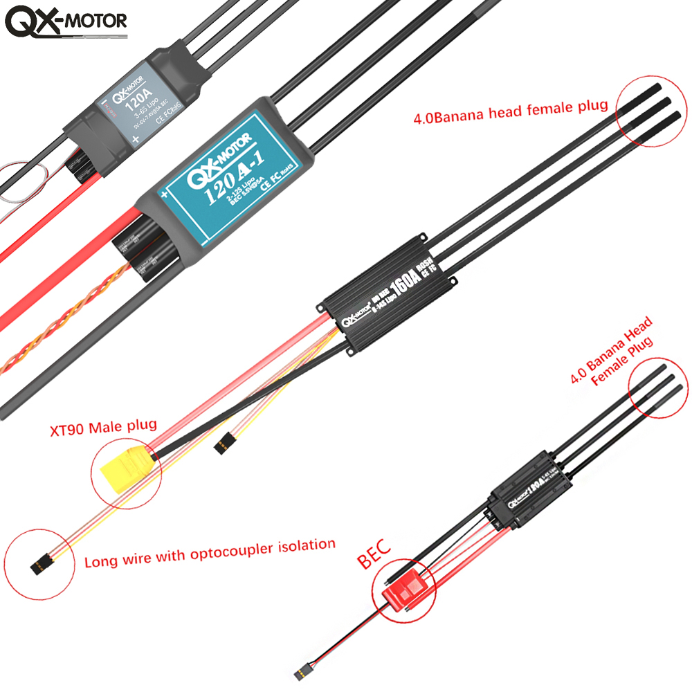 QX-MOTOR Brushless ESC series  - đánh giá và giá Drone Rc Y Series