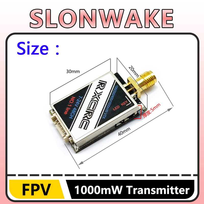 SLONWAKE  5.8G 48CH 1W VTX 100 - đánh giá và giá Rc Transmitter Drone