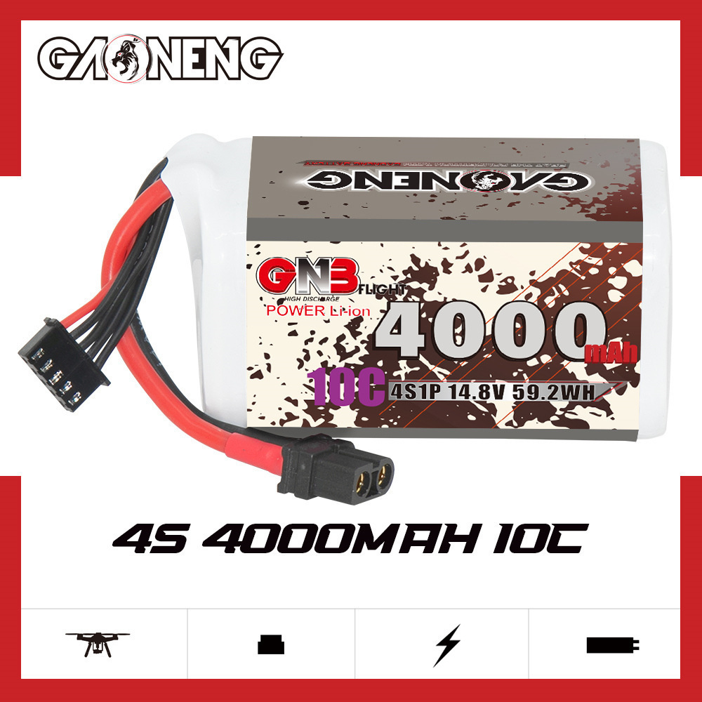 GNB 4000mAh 4S 14.8V 10C 20C W - đánh giá và giá Drone Lipo Battery