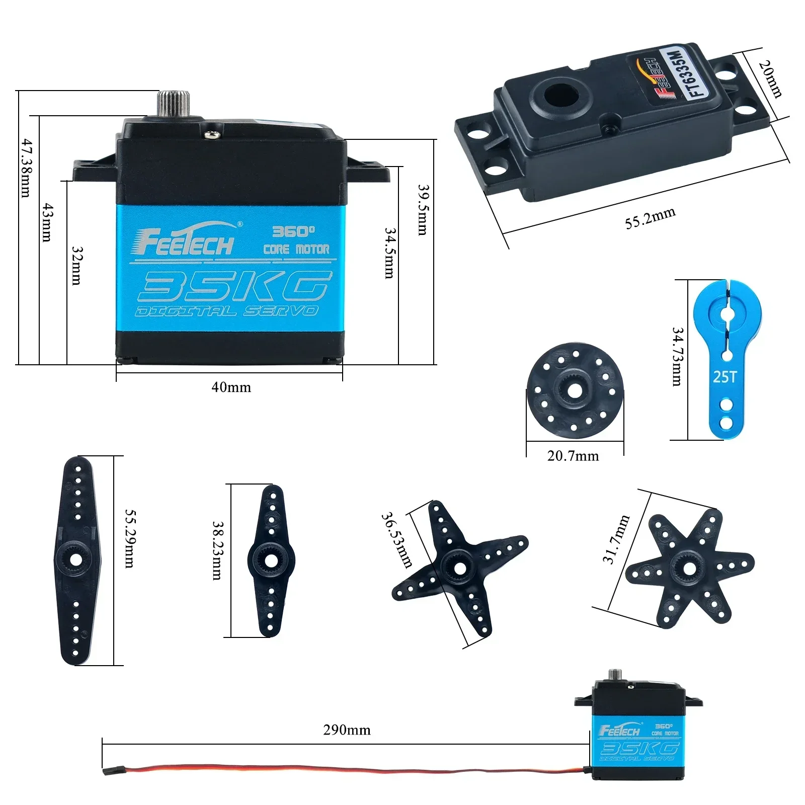 Feetech FT6335M Digital RC Ser - đánh giá và giá Drone Rc Jet