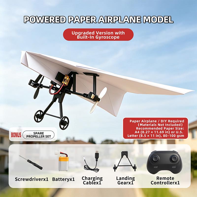 Rc Paper Airplane Kit With Gyr - đánh giá và giá Drone Rc Jet