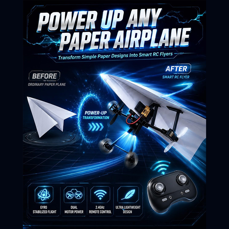 Rc Paper Airplane Kit With Gyr - đánh giá và giá Drone Rc Jet