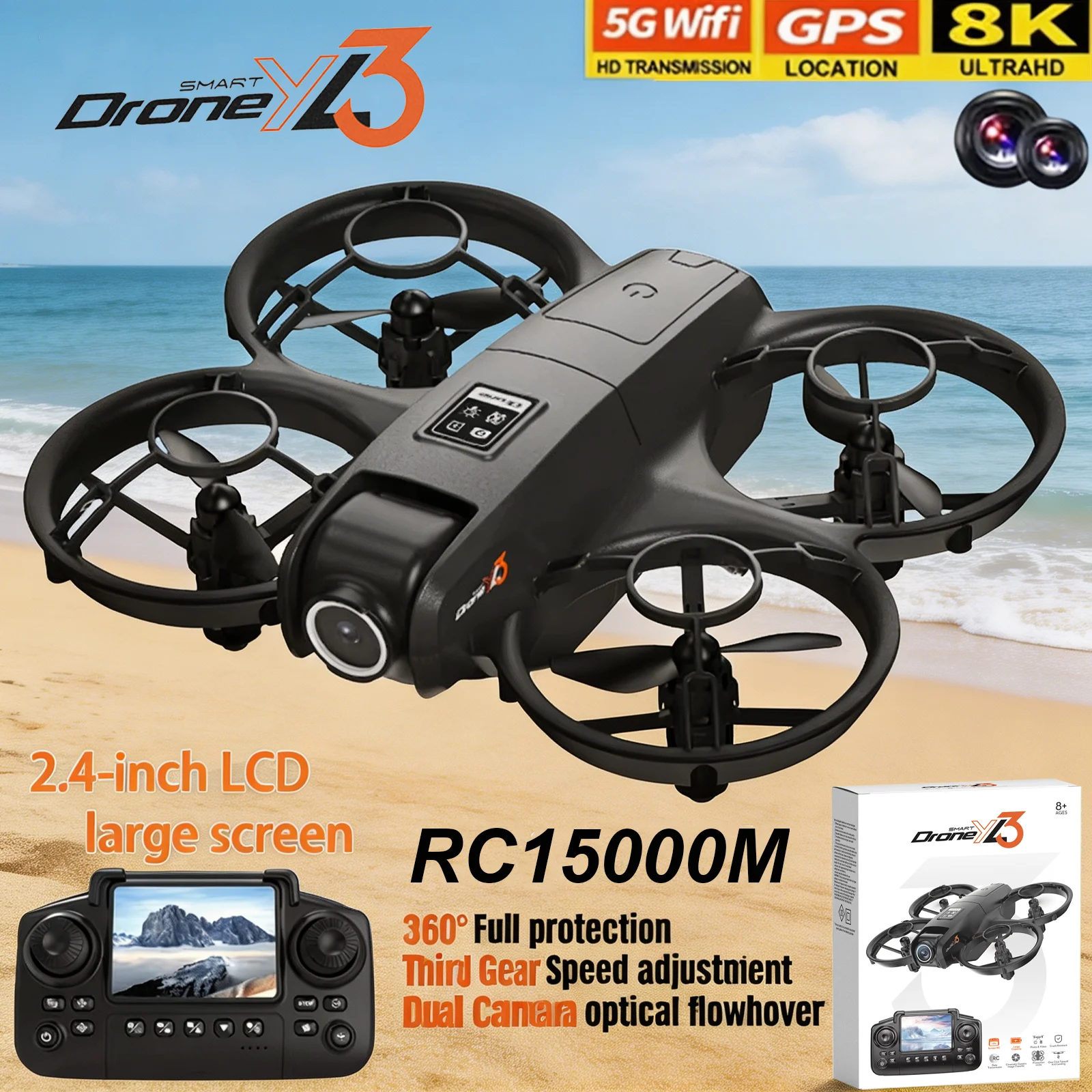 New YL3 RC Drone 8K 1080P Wide - đánh giá và giá Drone Dji Rc Pro