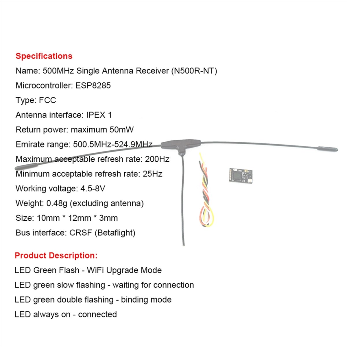 500MHz Receiver 500.5MHz-524.9 - đánh giá và giá Drone Rc