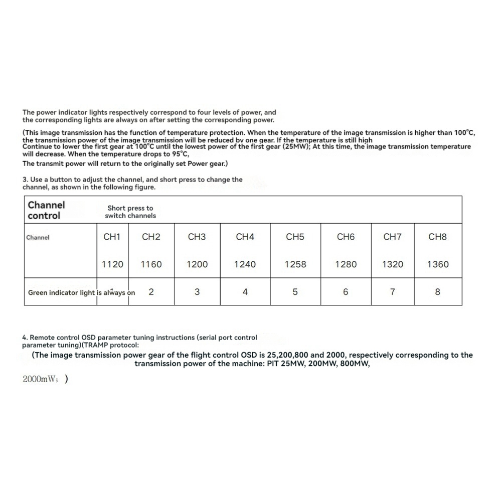AS96-1.2G 2W VTX 8CH 2000Mw FP - đánh giá và giá Rc Transmitter Drone
